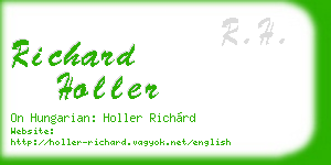 richard holler business card